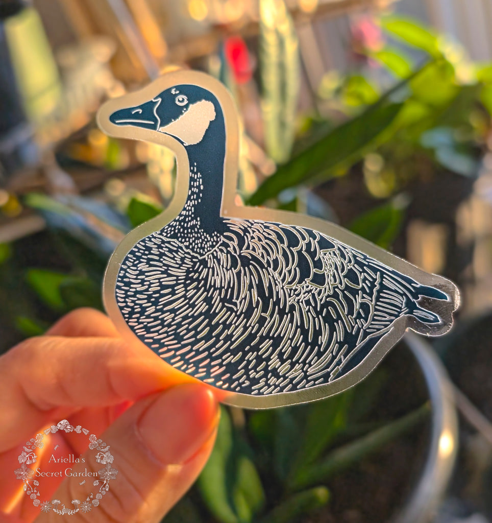 Clear Sticker - Canada goose