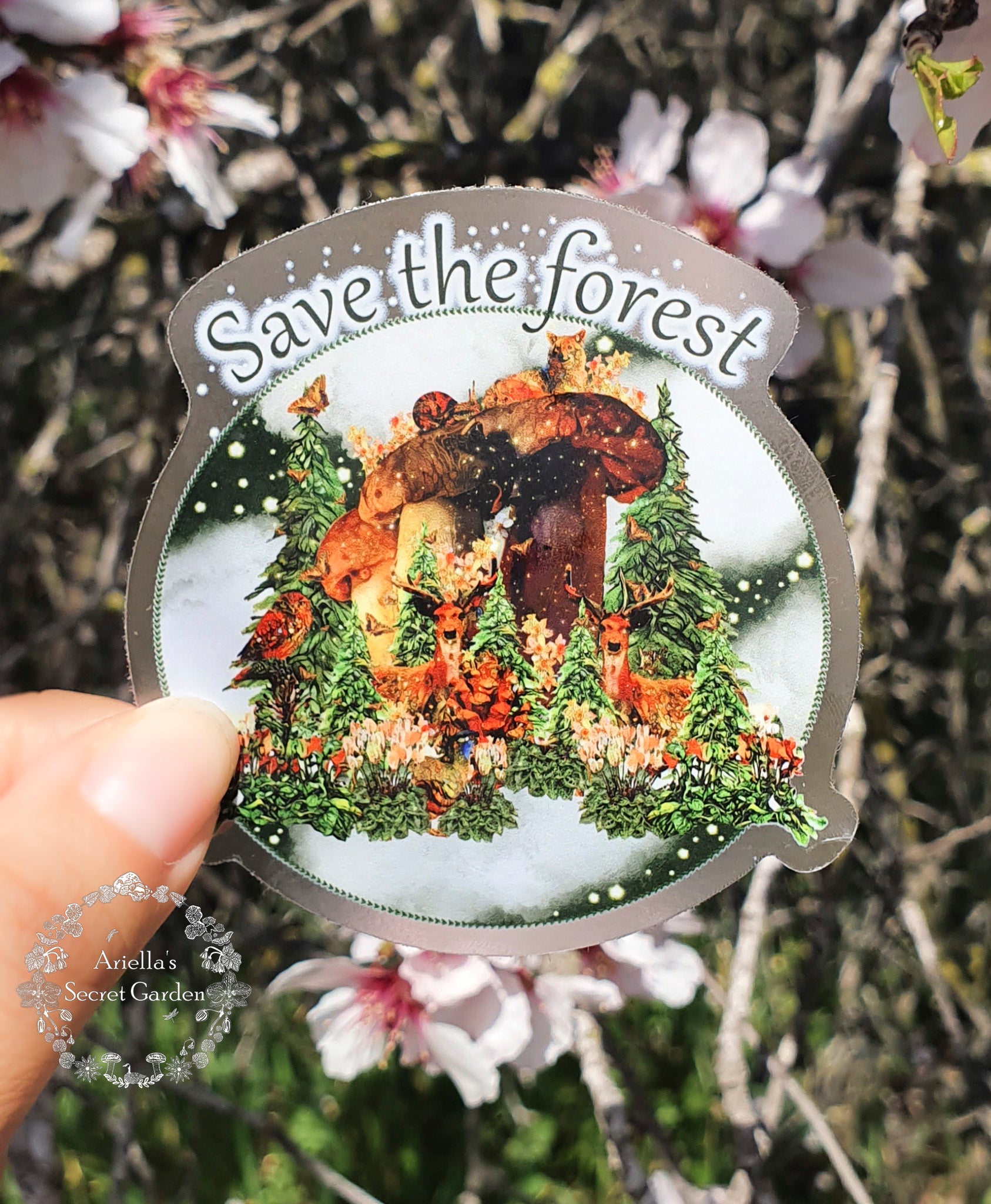 Sticker - Clear - Save the forest
