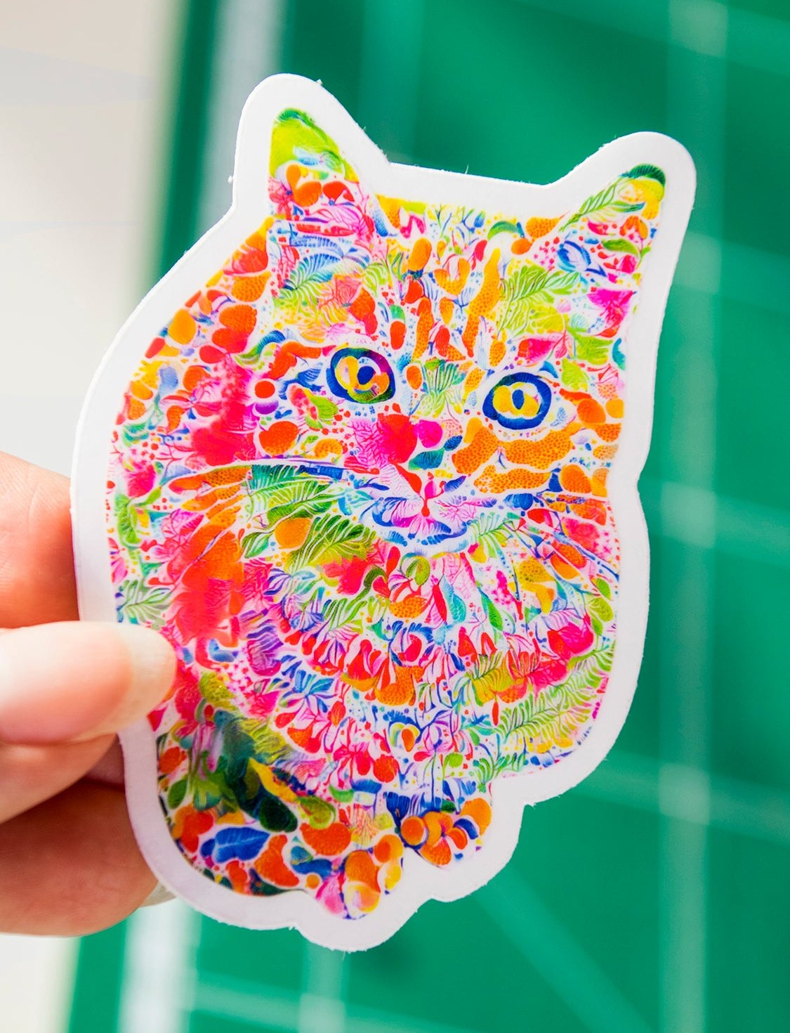 Clear Sticker - Cat fruit