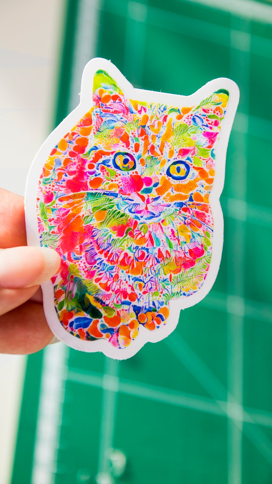 Clear Sticker - Cat fruit