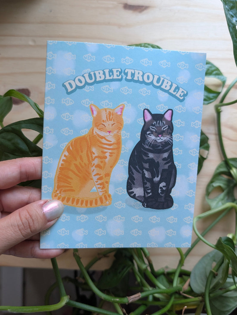 Greeting card- Double Trouble