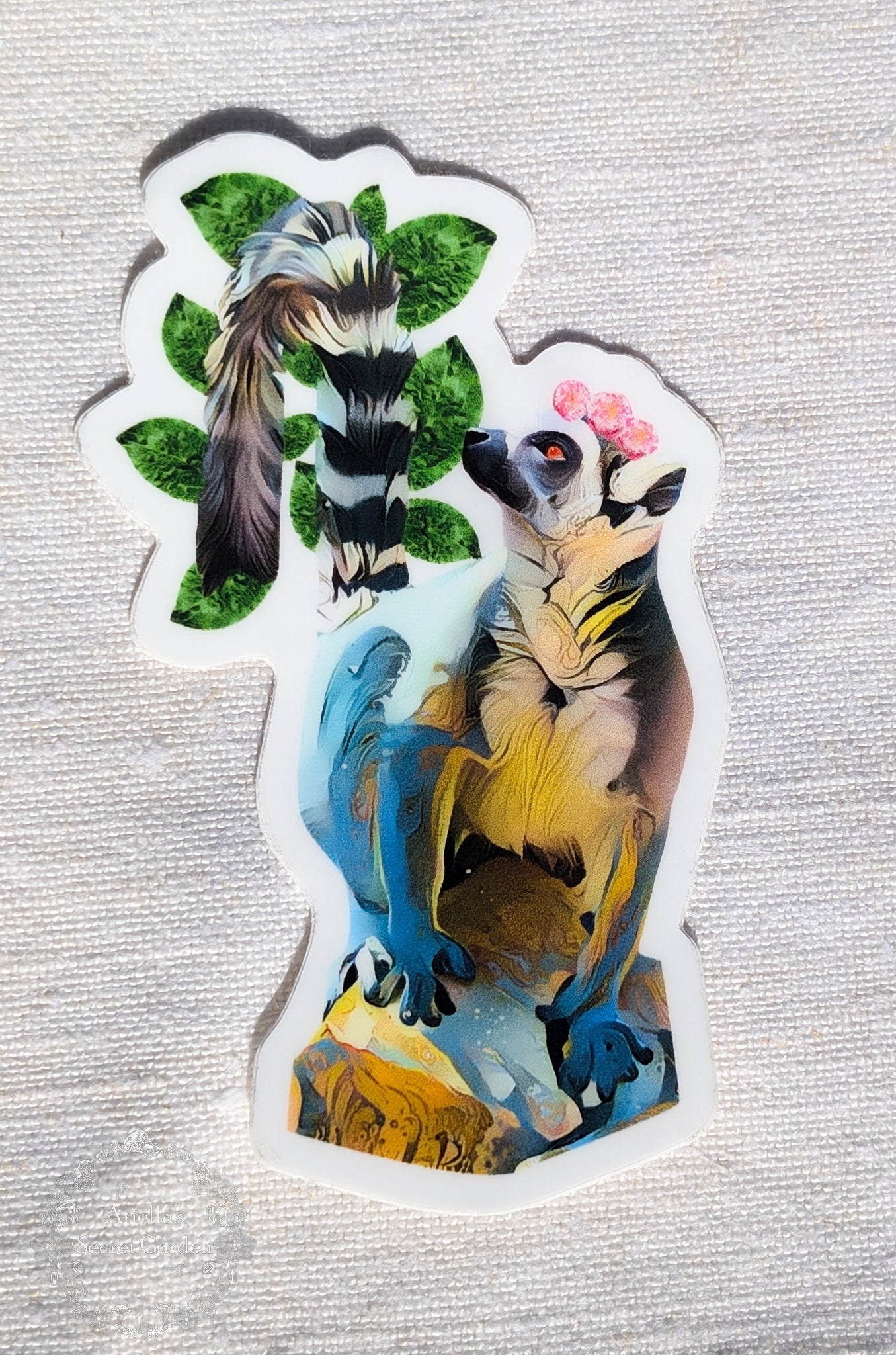 Sticker - Summertime with lemur