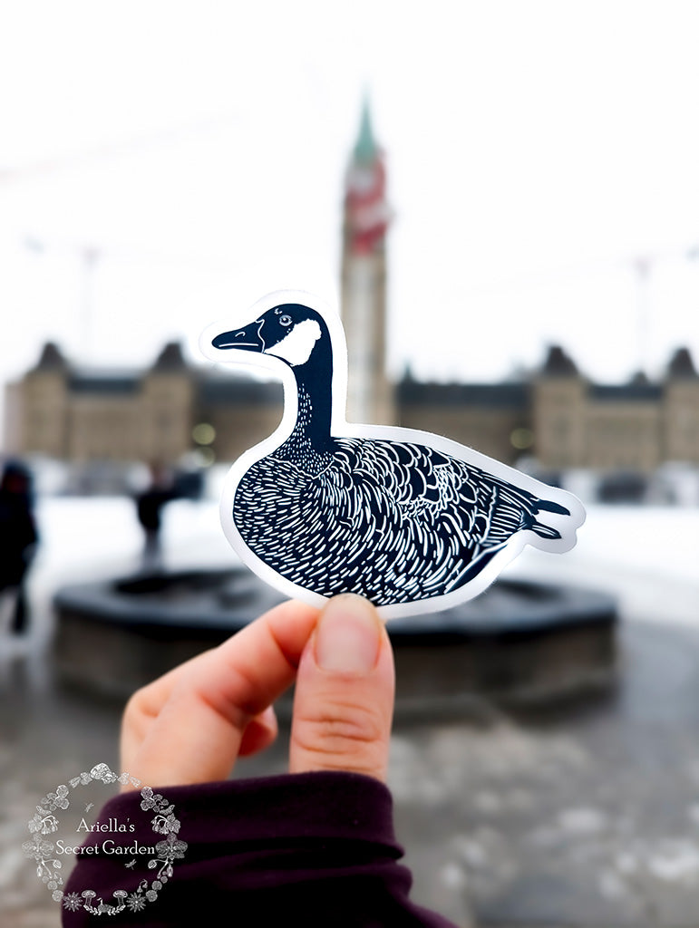 Clear Sticker - Canada goose