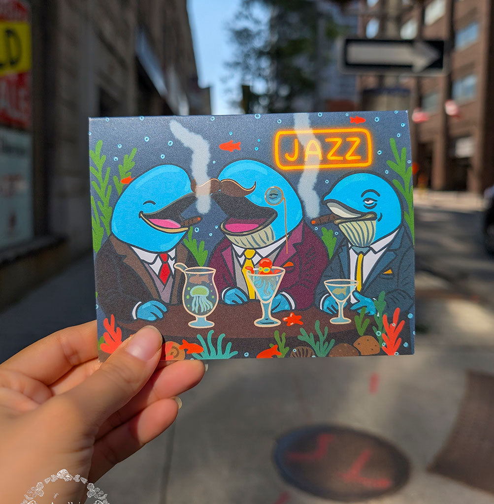 Greeting card - Fishy Jazz