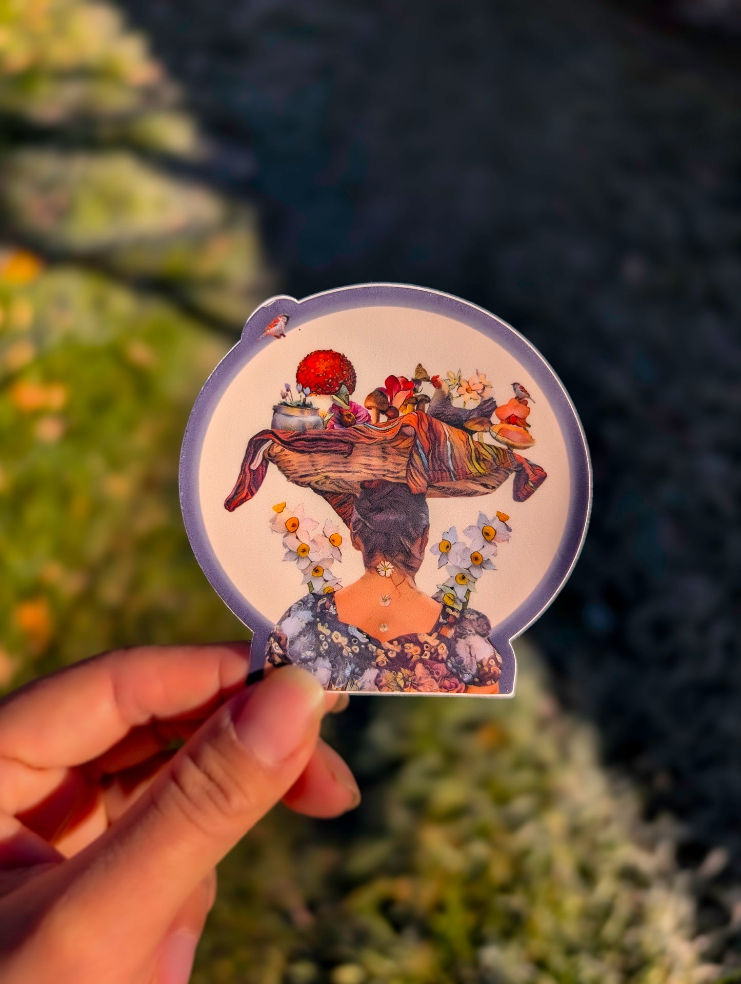 Sticker - Guatemalan women with basket