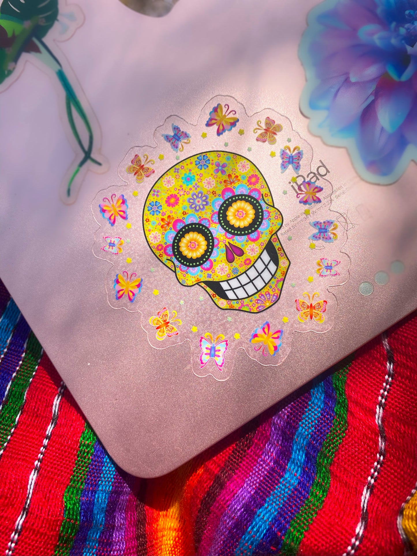 Sticker- Clear - Day of the Dead