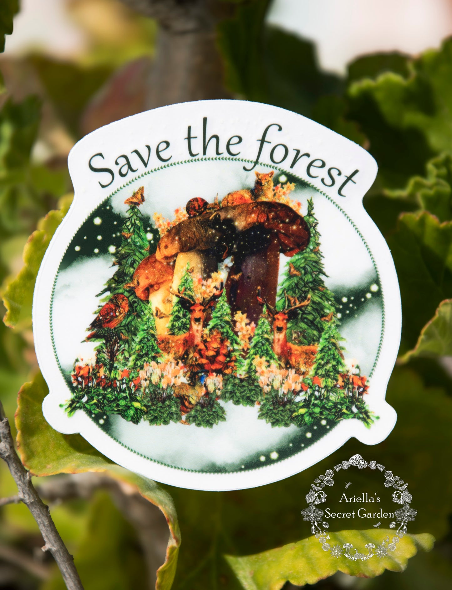 Sticker -  Clear - Save the forest