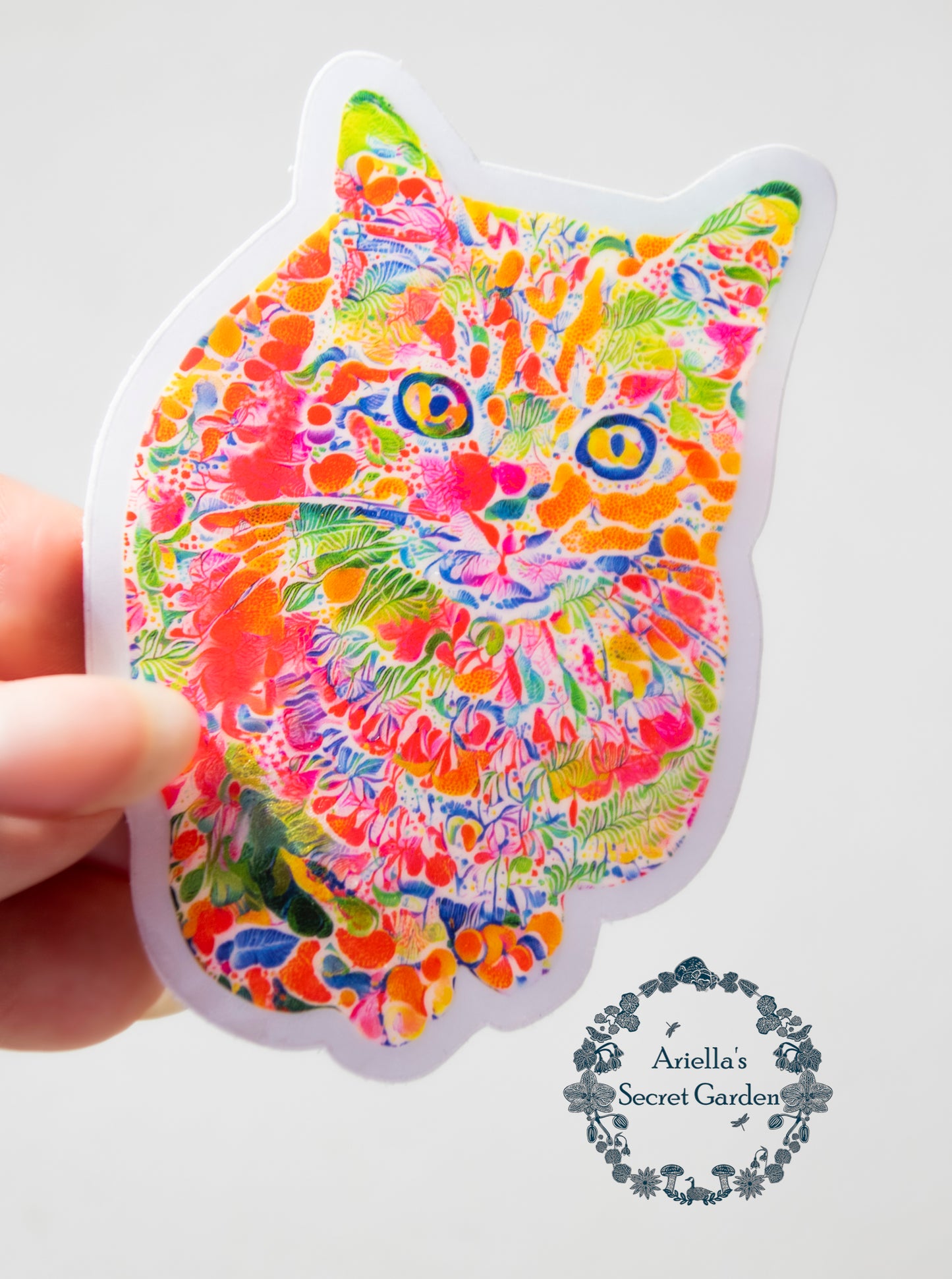 Clear Sticker - Cat fruit