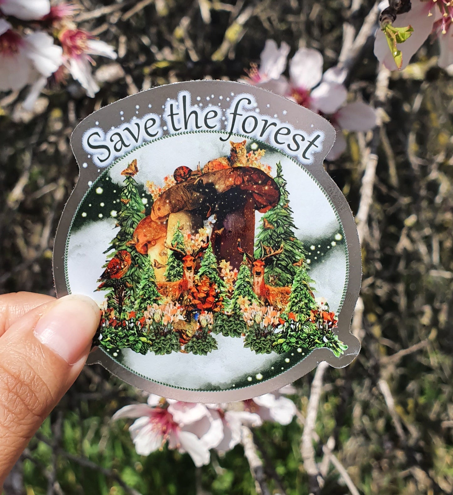 Sticker -  Clear - Save the forest