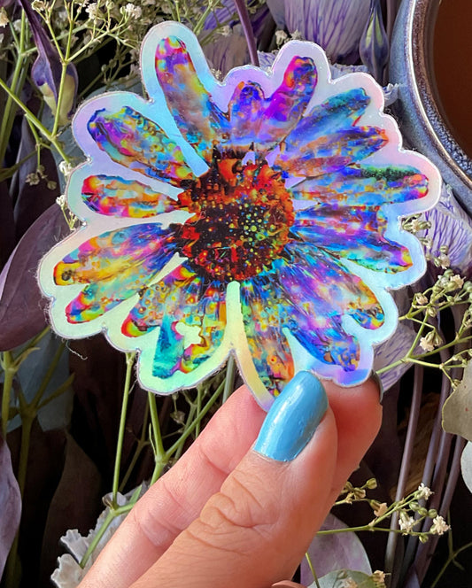 Holographic sticker - Flower