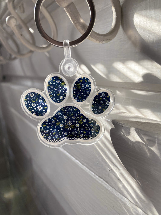 Keychain-Botanical Dog Paw .